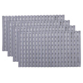 Kuber Industries Bath Mat | PVC Bathroom Mat | Shower Bath Mat | Floor Tub Mat | Bathroom Mud Mat | Anti-Skid Shower Bathroom Mat | JL-01B |Pack of 4| Gray